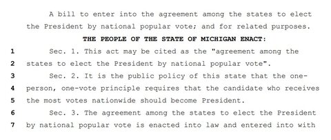 ‘National Popular Vote’ Scheme Would Let California Choose Michigan’s ...